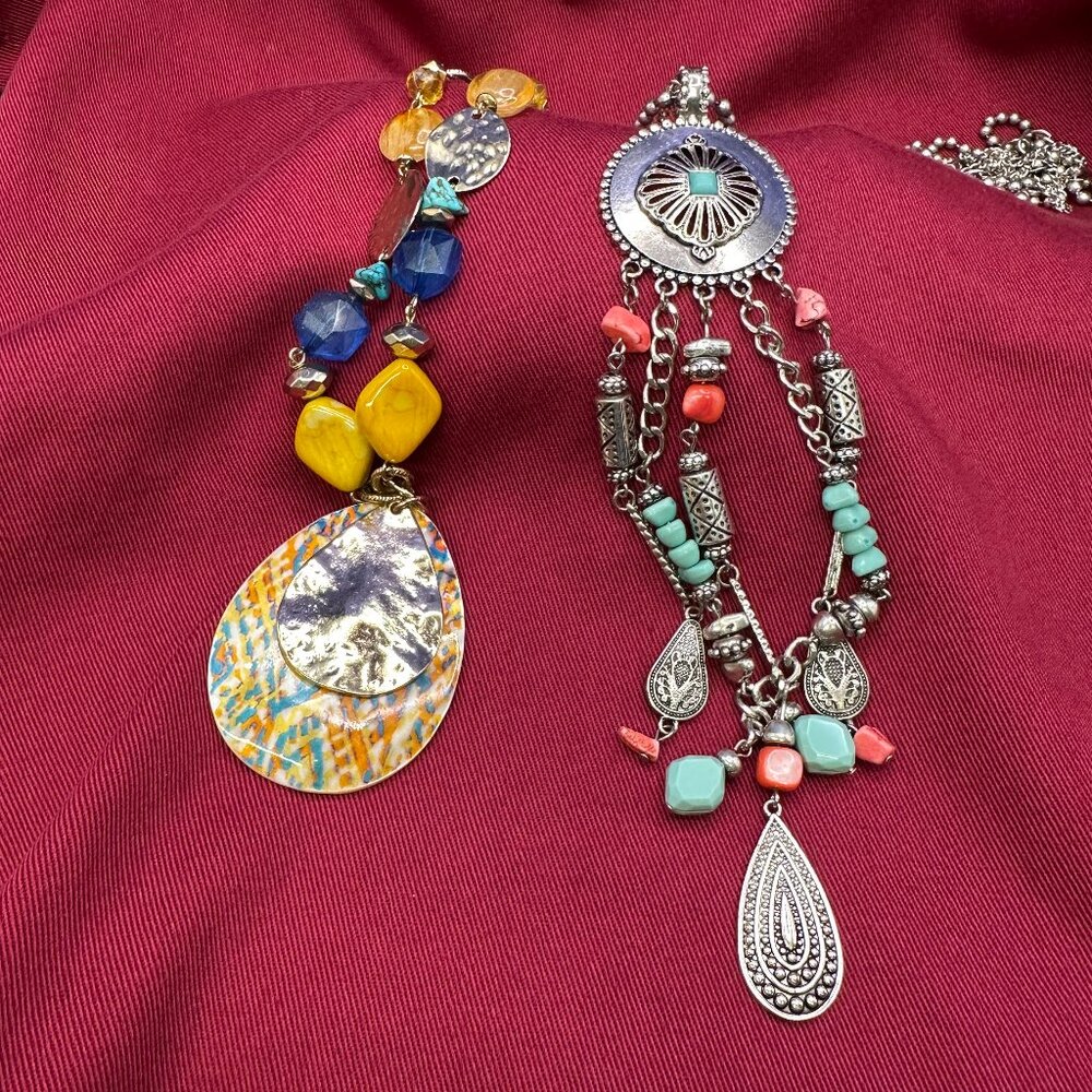 Set:  2 Ruby Rd. Colorful Necklaces